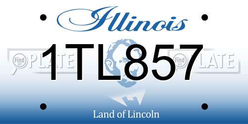 1TL857 Illinois License Plate