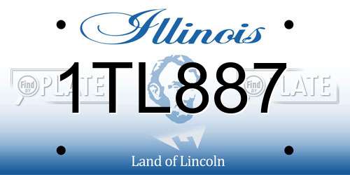 1TL887 Illinois License Plate