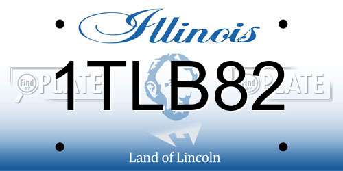 1TLB82 Illinois License Plate