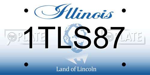 1TLS87 Illinois License Plate