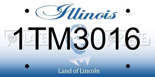 1TM3016 Illinois License Plate