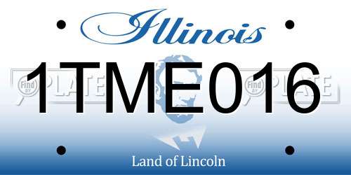1TME016 Illinois License Plate