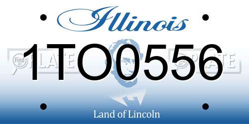 1TO0556 Illinois License Plate