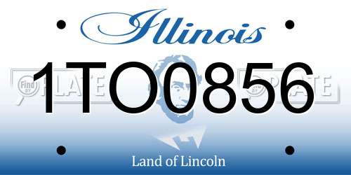1TO0856 Illinois License Plate