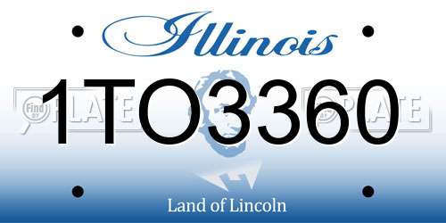 1TO3360 Illinois License Plate