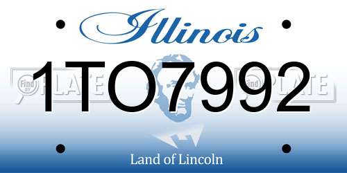 1TO7992 Illinois License Plate