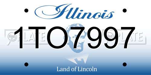 1TO7997 Illinois License Plate