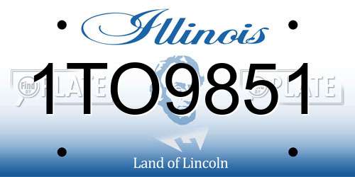 1TO9851 Illinois License Plate
