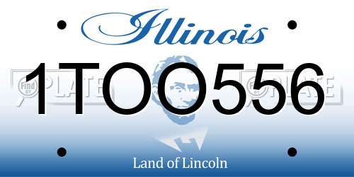 1TOO556 Illinois License Plate