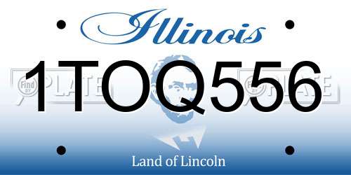 1TOQ556 Illinois License Plate
