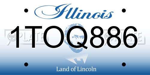 1TOQ886 Illinois License Plate