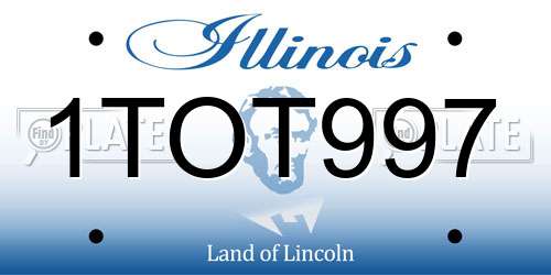 1TOT997 Illinois License Plate