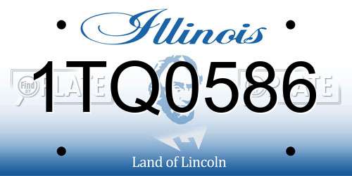 1TQ0586 Illinois License Plate