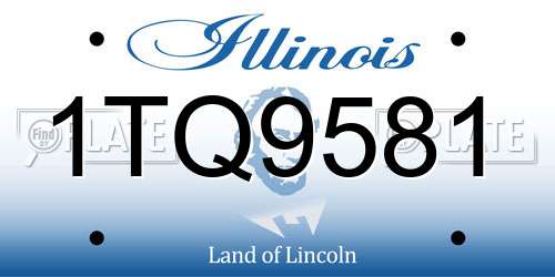 1TQ9581 Illinois License Plate