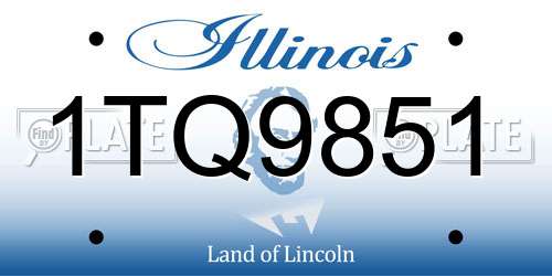 1TQ9851 Illinois License Plate