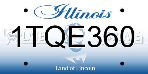 1TQE360 Illinois License Plate