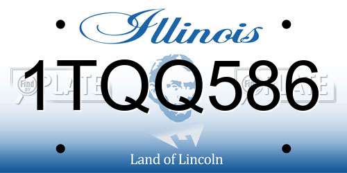1TQQ586 Illinois License Plate