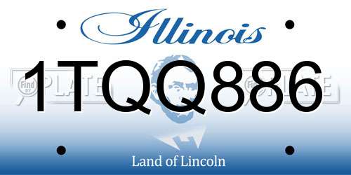 1TQQ886 Illinois License Plate