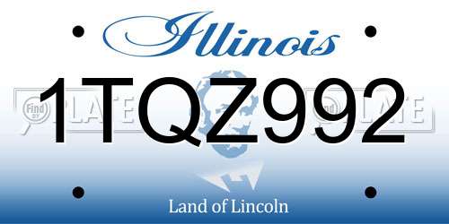 1TQZ992 Illinois License Plate