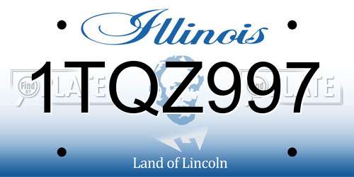 1TQZ997 Illinois License Plate