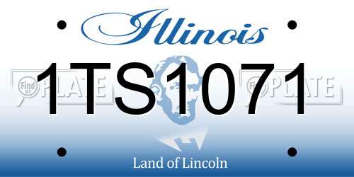 1TS1071 Illinois License Plate