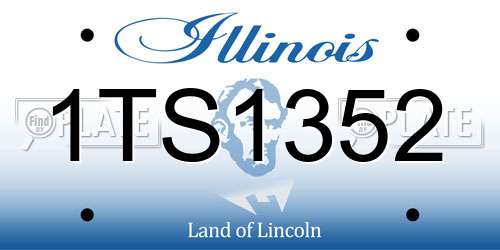 1TS1352 Illinois License Plate
