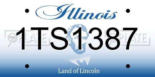 1TS1387 Illinois License Plate