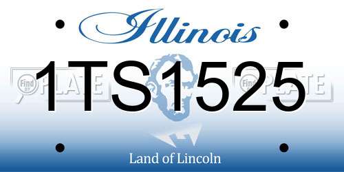 1TS1525 Illinois License Plate