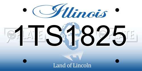 1TS1825 Illinois License Plate