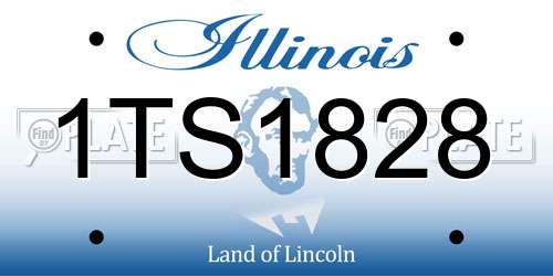 1TS1828 Illinois License Plate