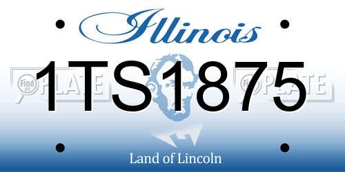 1TS1875 Illinois License Plate