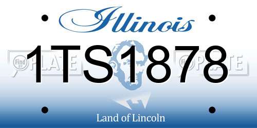 1TS1878 Illinois License Plate
