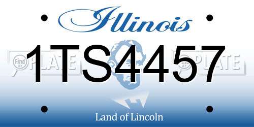 1TS4457 Illinois License Plate