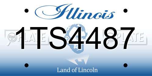 1TS4487 Illinois License Plate