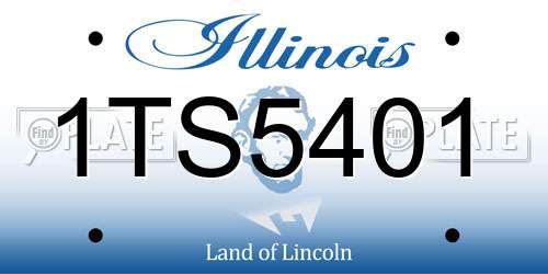 1TS5401 Illinois License Plate