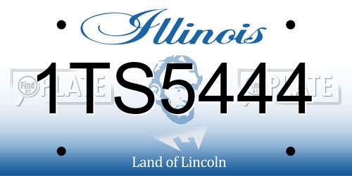 1TS5444 Illinois License Plate