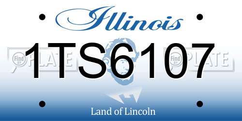 1TS6107 Illinois License Plate