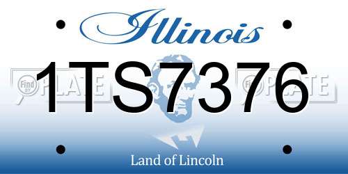 1TS7376 Illinois License Plate