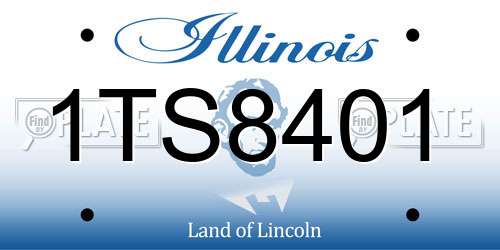 1TS8401 Illinois License Plate