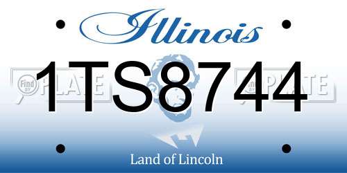 1TS8744 Illinois License Plate