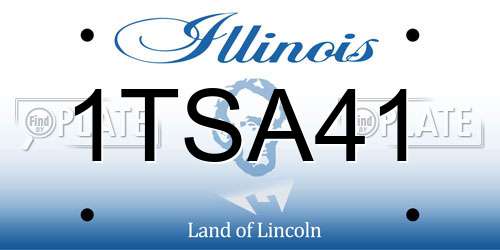 1TSA41 Illinois License Plate
