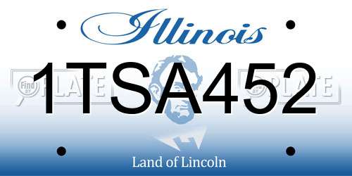 1TSA452 Illinois License Plate