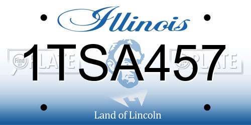 1TSA457 Illinois License Plate