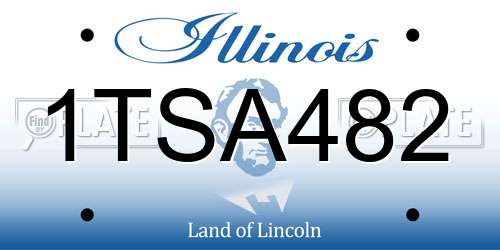 1TSA482 Illinois License Plate
