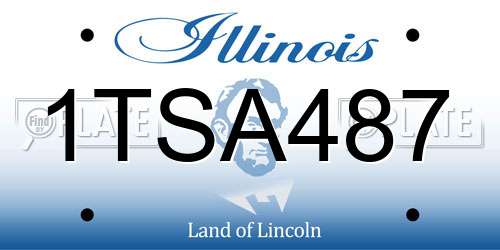 1TSA487 Illinois License Plate