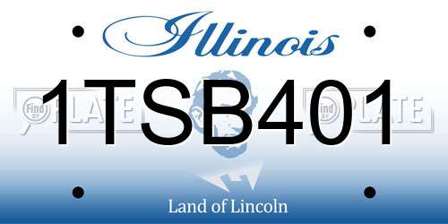 1TSB401 Illinois License Plate