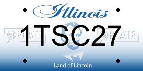 1TSC27 Illinois License Plate