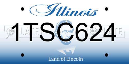 1TSC624 Illinois License Plate