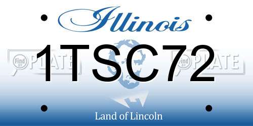 1TSC72 Illinois License Plate