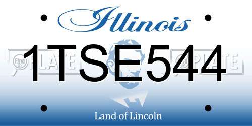 1TSE544 Illinois License Plate